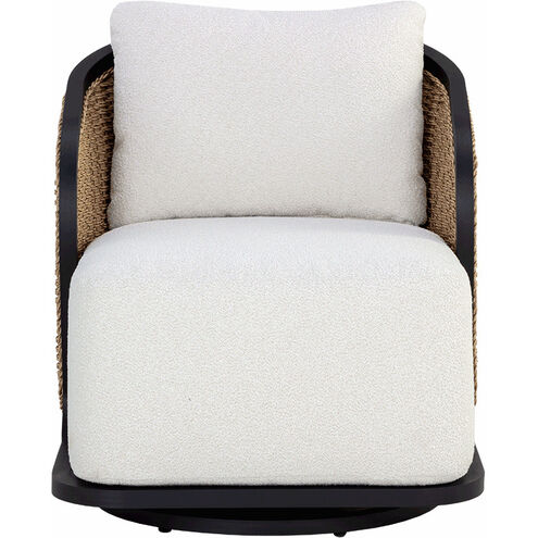 Bora Louis Cream Outdoor Swivel Lounge Chair, Swivel